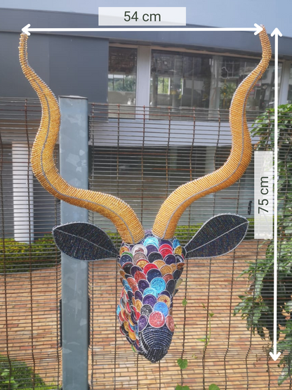 Coffee Pod, Beaded Kudu Head