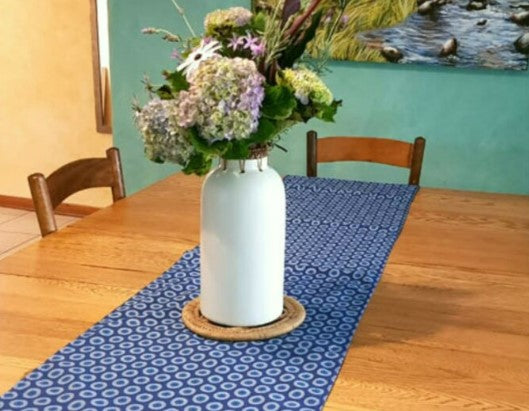 Table Runner - Navy Circular