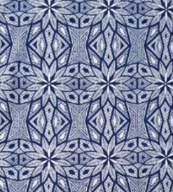 Table Runner - Shweshwe Navy Flower