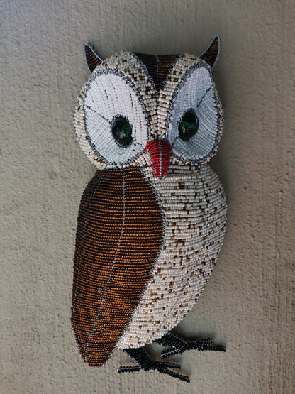 Wall Mounted Beaded Barn Owl