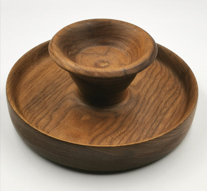 Chip 'n Dip Bowl - Walnut
