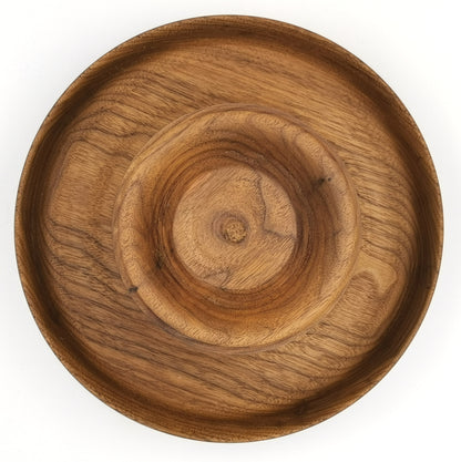 Chip 'n Dip Bowl - Walnut