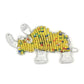 African Beaded Rhino Fridge Magnet